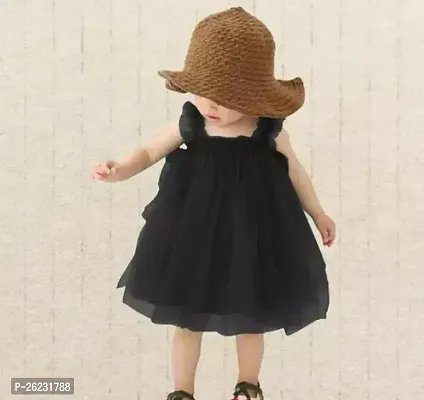 Fabulous Black Net Frock For Girls