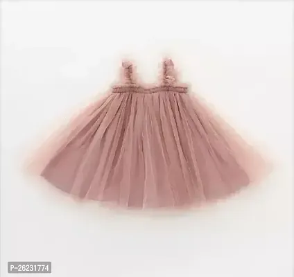 Fabulous Pink Net Frock For Girls-thumb0