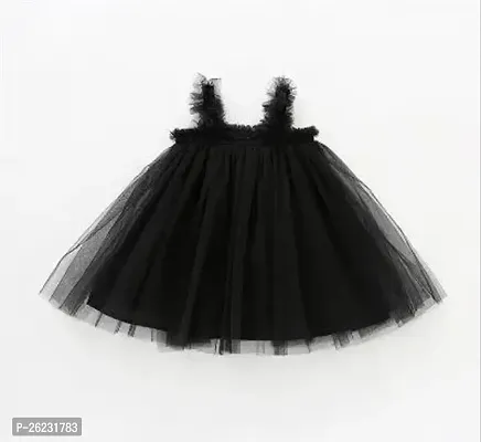 Fabulous Black Net Frock For Girls-thumb0