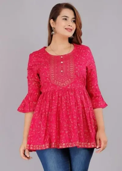 Women Stylish Rayon Short A-Line Kurta