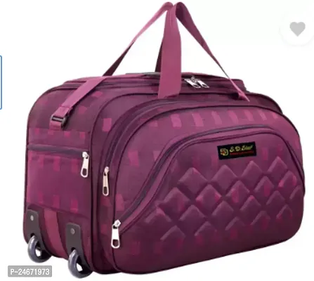 Comfortable Purple Nylon Duffle Bag For Travel 60 L