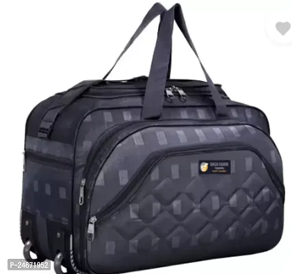 Comfortable Black Nylon Duffle Bag For Travel 60 L