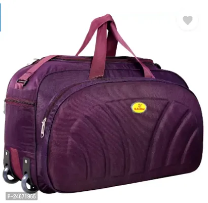 Comfortable Purple Nylon Duffle Bag For Travel 60 L