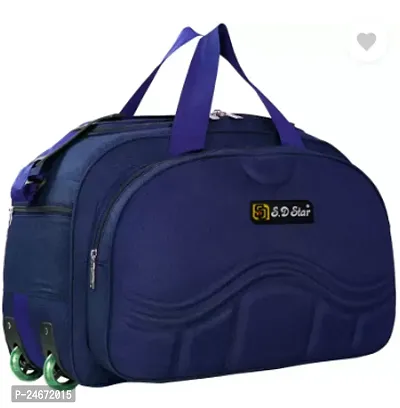 Comfortable Blue Nylon Duffle Bag For Travel 60 L-thumb0