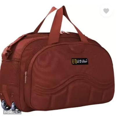 Comfortable Maroon Nylon Duffle Bag For Travel 60 L