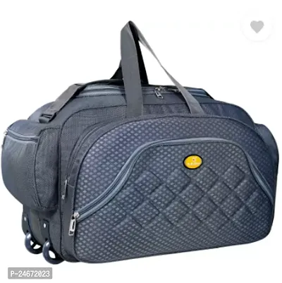 Comfortable Grey Nylon Duffle Bag For Travel 60 L