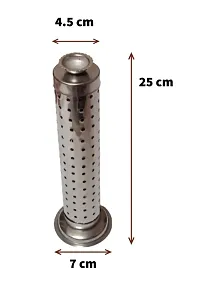 Stainless Steel Incense Stick Stand | Agarbatti Stand Holder with Ash Catcher for Home, Office  Temple | Silver (Pack of 1)-(4.5 x 7 x 25 cm)-thumb1