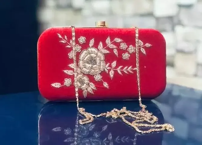 Stylish Velvet Clutch For Women