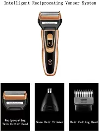 3 in 1 Multipurpose Beard, Nose, Ear, Hair Trimmer  Shaver Zero Machine Grooming Kit for Men-thumb1