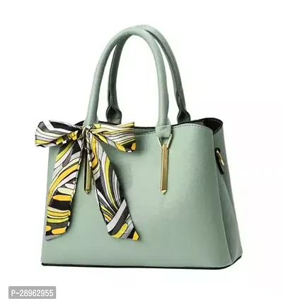 Stylish Green PU Solid Handbags For Women