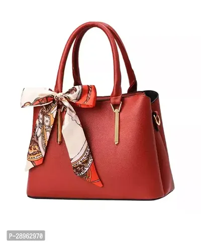 Stylish Red PU Solid Handbags For Women