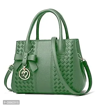 Stylish Green PU Solid Handbags For Women-thumb0