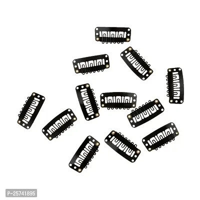 Truvic U Shape Snap Clip For Hair Extension Weft Wigs 32Mm- Black - 12Pcs-thumb0