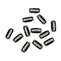 Truvic U Shape Snap Clip For Hair Extension Weft Wigs 32Mm- Black - 12Pcs-thumb1