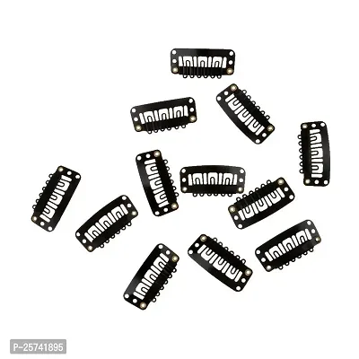 Truvic U Shape Snap Clip For Hair Extension Weft Wigs 32Mm- Black - 12Pcs-thumb2