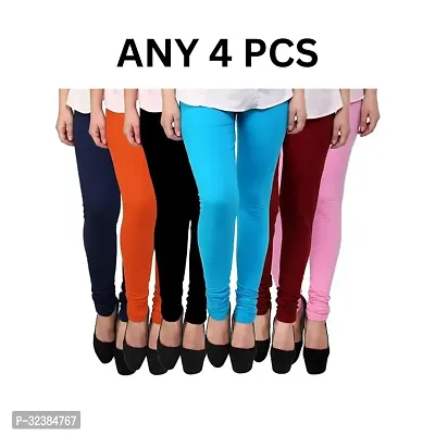 Pack Of 4 Viscose Lycra Leggings-thumb0