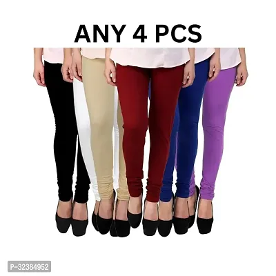 Pack Of 4 Viscose Lycra Leggings-thumb0