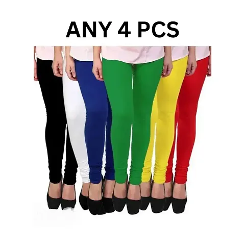 Fabulous Lycra Solid Ethnic Leggings For Women(Pack Of 6)