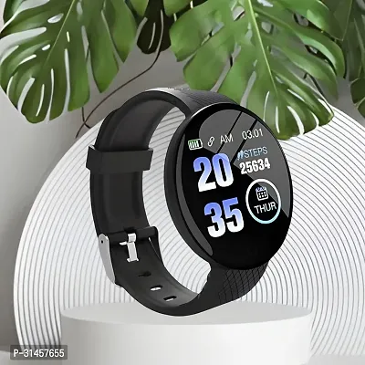 MJ-204 D18 Smart Watch with Heart Rate Monitor Sleep Monitor, Call, Message, Round Dial for Men/Women-thumb0