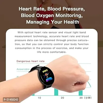 KL-433 D18 Smart Watch with Heart Rate Monitor Sleep Monitor, Call, Message, Round Dial for Men/Women-thumb3