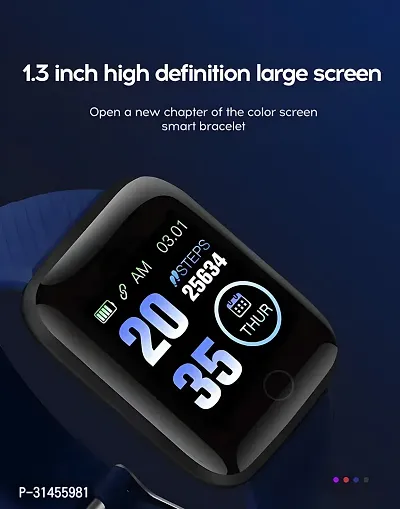 VU-198 D13 Smart Watch Color Screen with Heart Rate Blood Pressure Calories Pedometer Sleep Monitor Smart Wristband-thumb2