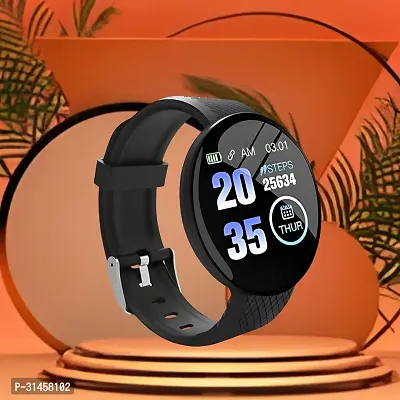 IZ-376 D18 Smart Watch with Heart Rate Monitor Sleep Monitor, Call, Message, Round Dial for Men/Women-thumb0