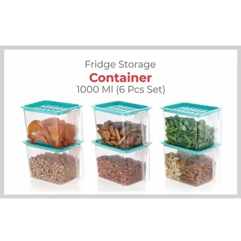 UNICEPT Fridge Storage Containers With Handle Plastic Storage Container For Kitchen With Lid Transparent Containers For Kitchen Storage