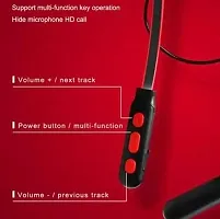 Stylish Red Bluetooth Wireless Neckband-thumb4
