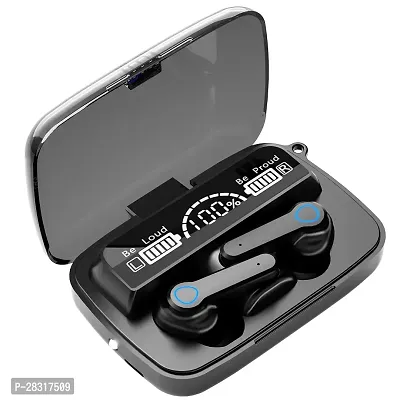 M19 TWS Bluetooth 5.0 Earbuds Touch LED Display,Torch, In Built Powerbank Bluetooth Headset  (Black, True Wireless)