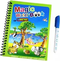 Mermaid Print Water Magic Reusable Painting Book ,Magic Doodle Pen-thumb1