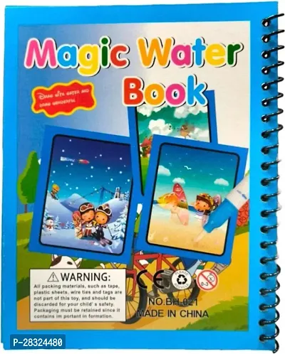 Magic Water Book Water Coloring Book with Magic Pen for Kid-thumb3