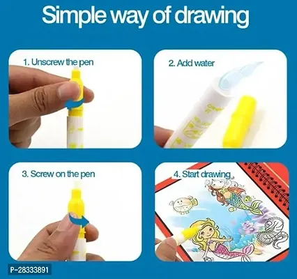 Water Magic Coloring Book with Doodle Pen for Kid-thumb2