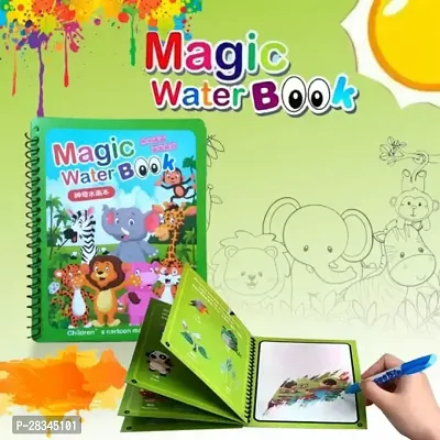 Magic Water Book Water Coloring Book with Magic Pen for Kid-thumb2