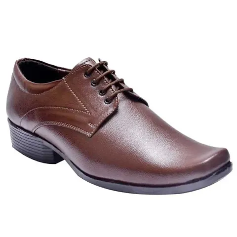 Vitoria Men's Synthetic Leather Lace-Up Formal Shoes for Men's and Boys/Brown Shoes/Suit Shoes/Dress Shoes/Party Shoes