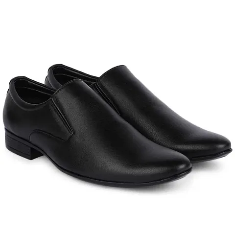 Vitoria Men's Synthetic Leather Formal Shoes for Men's and Boys/Black Silipon Shoes/Suit Shoes/Dress Shoes/Party Shoes