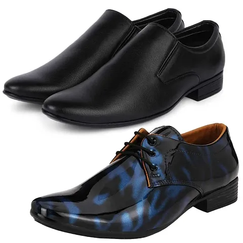 Trendy Formal Shoes Combo For Men And Boys (Pack Of 2)