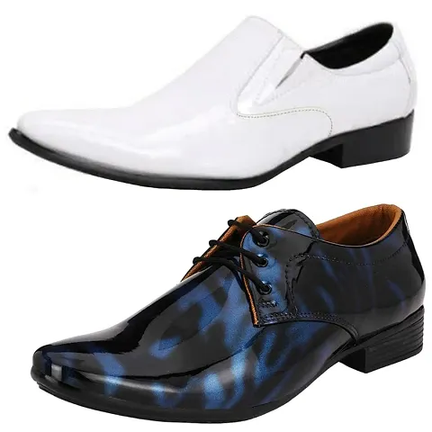 Trendy Formal Shoes Combo For Men And Boys (Pack Of 2)