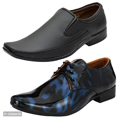 Stylish Formal Shoes Combo For Men And Boys (Pack Of 2)