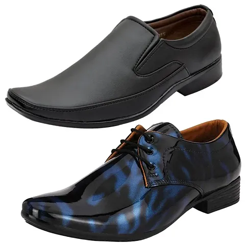 Stylish Formal Shoes Combo For Men And Boys (Pack Of 2)