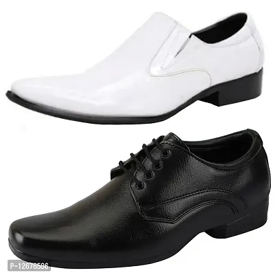 Vitoria Stylish Formal Shoes Combo For Men And Boys (Pack Of 2)