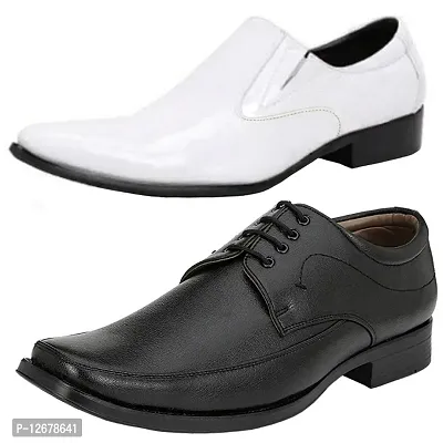 Vitoria Stylish Formal Shoes Combo For Men And Boys (Pack Of 2)