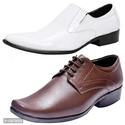 Vitoria Stylish Formal Shoes Combo For Men And Boys (Pack Of 2)