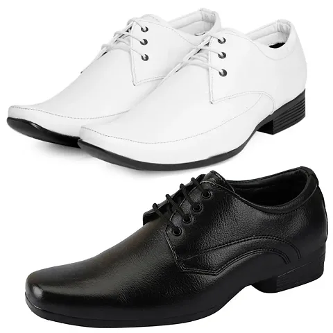 Vitoria Stylish Formal Shoes Combo For Men And Boys (Pack Of 2)