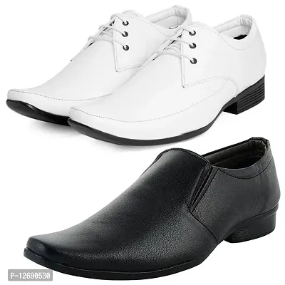 Vitoria Stylish Formal Shoes Combo For Men And Boys (Pack Of 2)