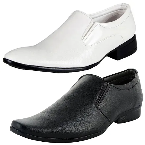 Vitoria Stylish Formal Shoes Combo For Men And Boys (Pack Of 2)