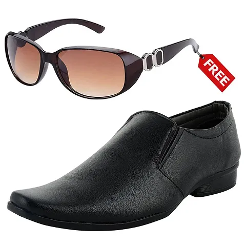 Classic Solid Formal Shoes for Men with Sunglass