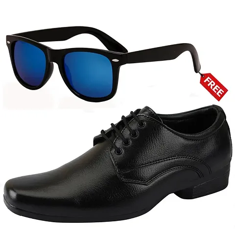 Trendy Vitoria Synthetic Leather Formal Shoes With Wallet and Belt