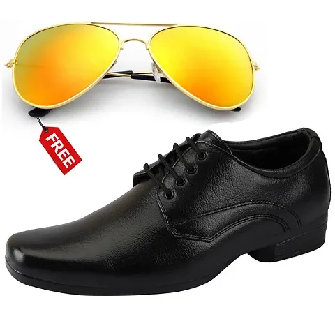 Classic Solid Formal Shoes for Men with Sunglass