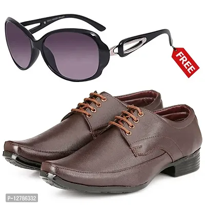 Vitoria Stylish Formal Shoes For Men And Boys With Free Women Sunglasses-thumb0