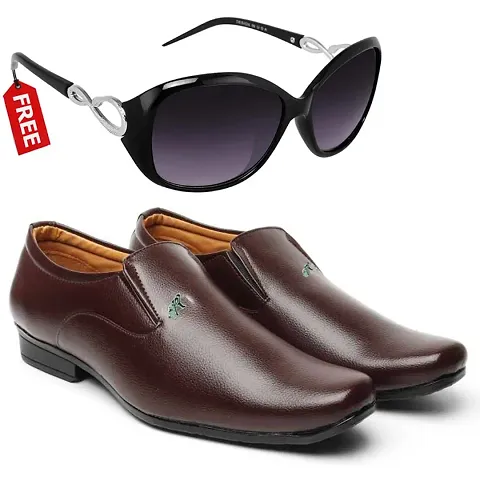 Vitoria Stylish Formal Shoes For Men And Boys With Free Unisex Sunglasses